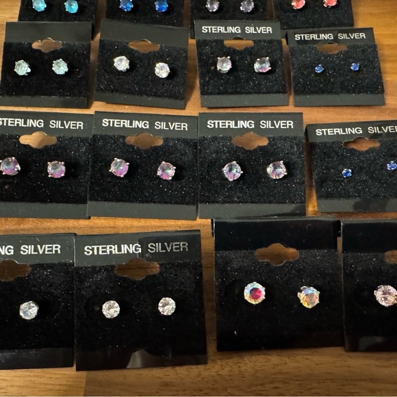 Stud Earrings Set - 20 pairs (8 with 925 posts and 12 stainless steel) - Picture 3 of 3